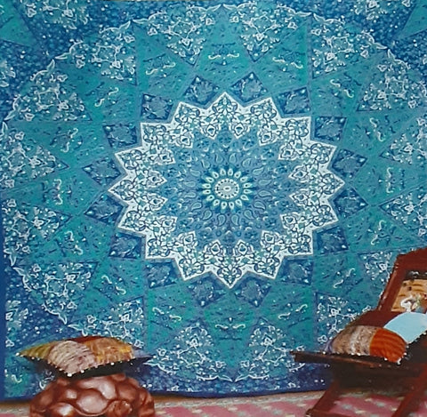 Tapestry - Blue Mandala - Double/Queen