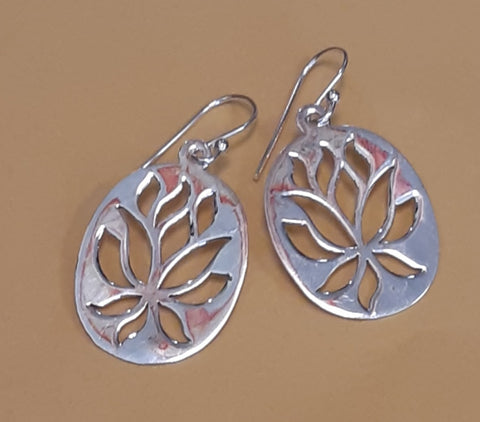 Sterling Silver Earrings - Lotus Flowers