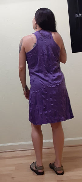 Cotton Tank Dress -  OM Mandala in Purple