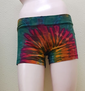 Booty Shorts - Tie-dye - Green