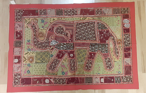 Rajastani Brocade Wall Hanging - Elephant #1