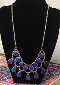 Traditional Tribal Necklace from Afghanistan - Lapis
