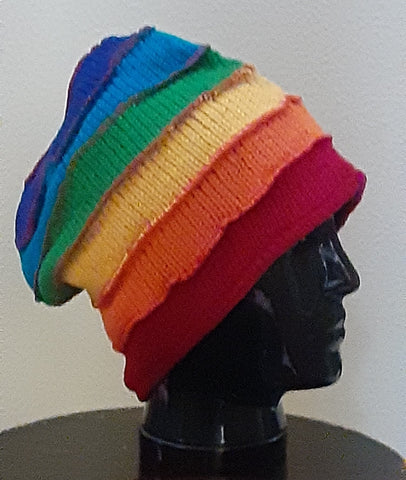 Beanie Cap ~ Rainbow Stripes