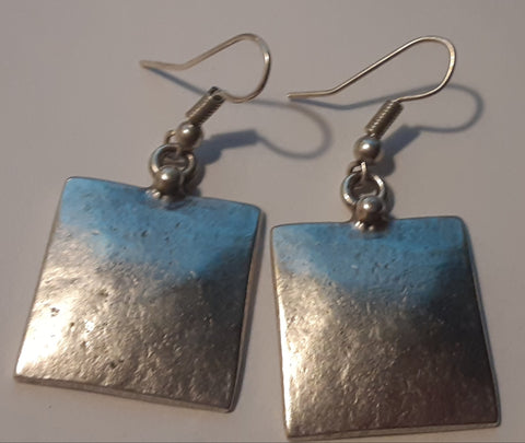 Turkish Earrings ~ Hammered Squares