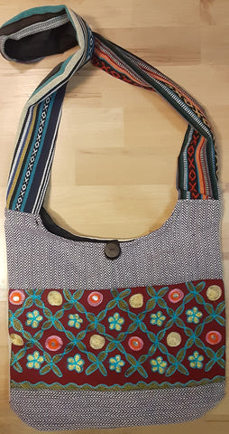 Embroidered Sling Bag ~ 3 Color Combos