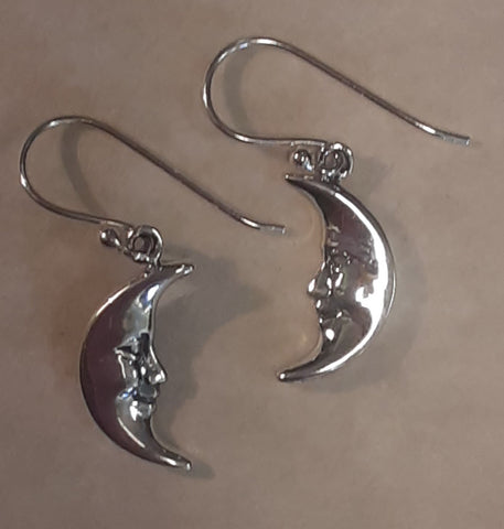 Sterling Silver Earrings ~ Small Moons