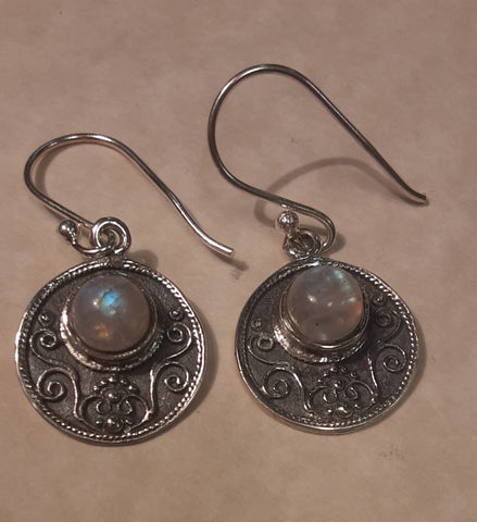 Opal & Sterling Silver Earrings ~ Sweet Rounds