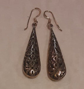 Brass Earrings from Thailand ~ Elongated Drops