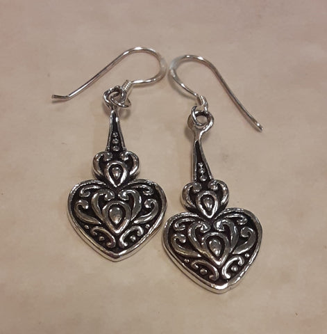 Sterling Silver Earrings ~ Hearts