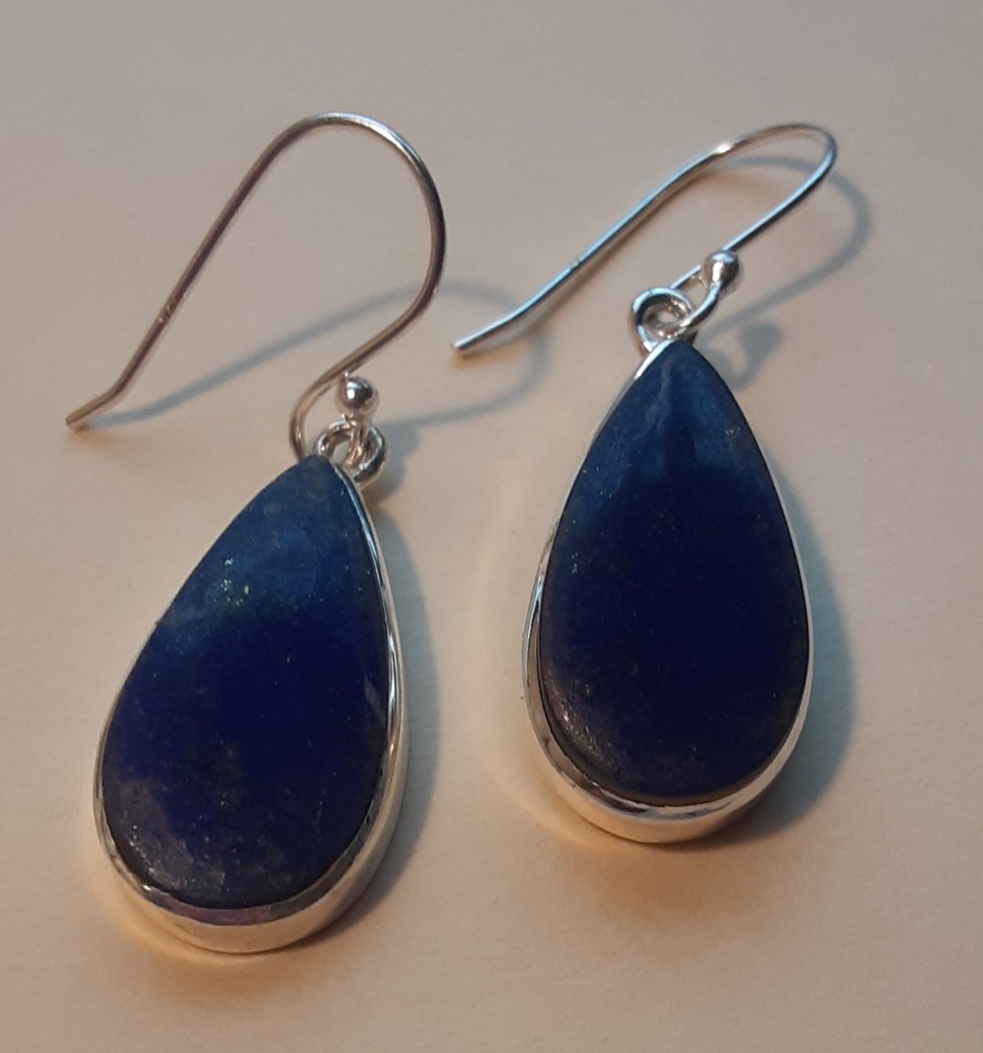 Sterling Silver & Lapis Earrings ~ Tear Drops