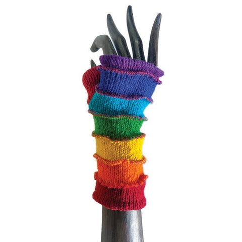 Fingerless Gloves ~ Rainbow Stripes