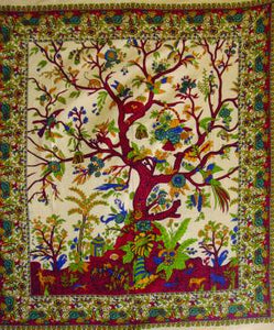 Tapestry ~ Natural Tree of Life ~ Double/Queen
