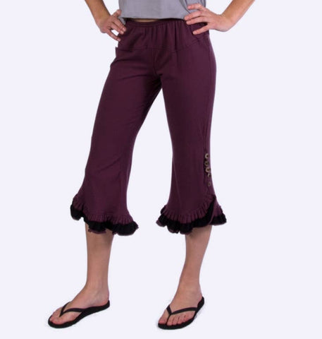 Fabulous Capri Pants ~ Button Details ~ Black, Olive or Plum