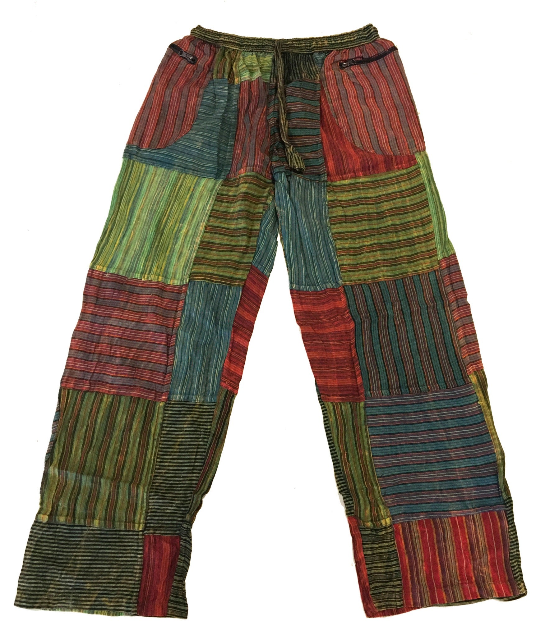 Patchwork Cotton Cargo Pants