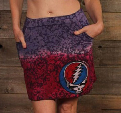 * SALE * Steal Your Face Skirt ~ Purple & Red
