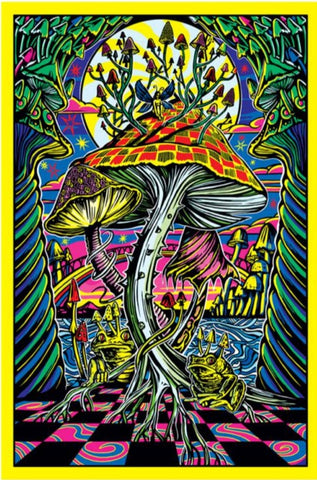 Tapestry ~ 3-D ~ Magic Mushrooms