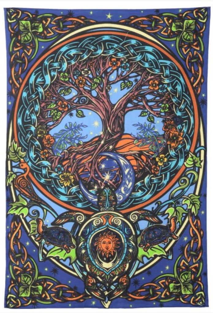 Tapestry - 3D Tree of Life Tortoise ~ 2 Sizes