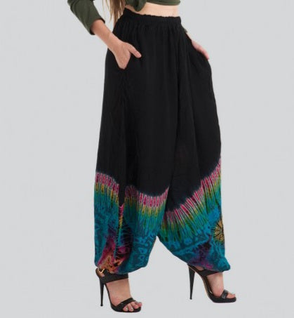 Tie-Dye ~ Super Wide Harem Pants ~ Turquoise!